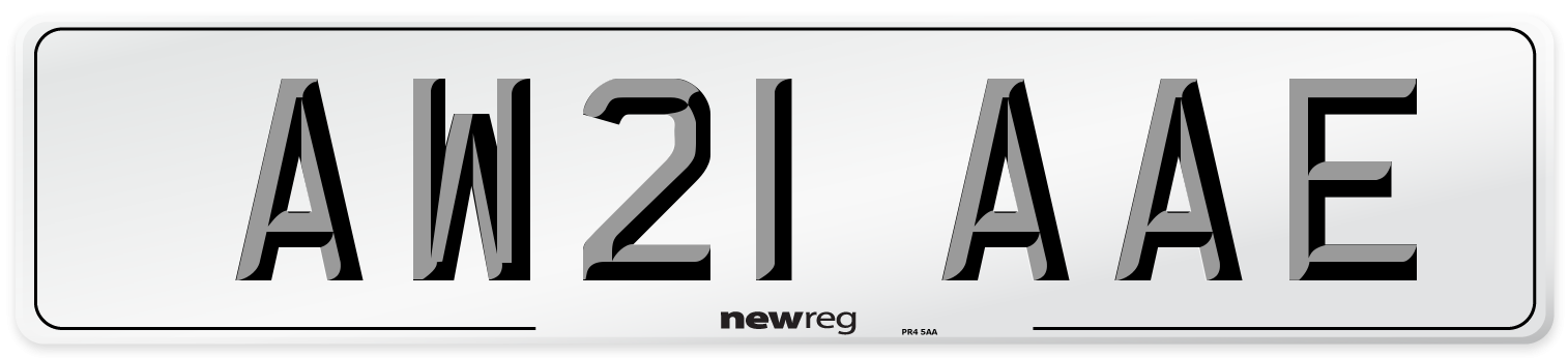 AW21 AAE Number Plate from New Reg